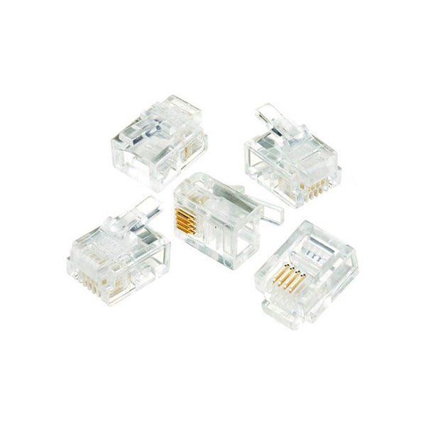 RJ12 Plug 6p/4c Crimp Pk10 MOD4