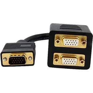 Vga Splitter Vga Plug To 2xvga Socket Video Cable 1610528
