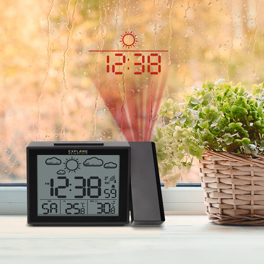Explore Scientific Weather Projection Clock 121344 RPW3009