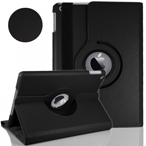 Apple iPad 7/8/9 10.2 360 Rotate Leather Case Black IPD9P2BK