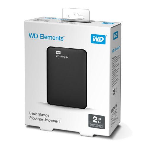 Western Digital WD Elements 2TB USB3.0 External Hard Drive Shock Proof Portable HXWD-ELM25-2TB