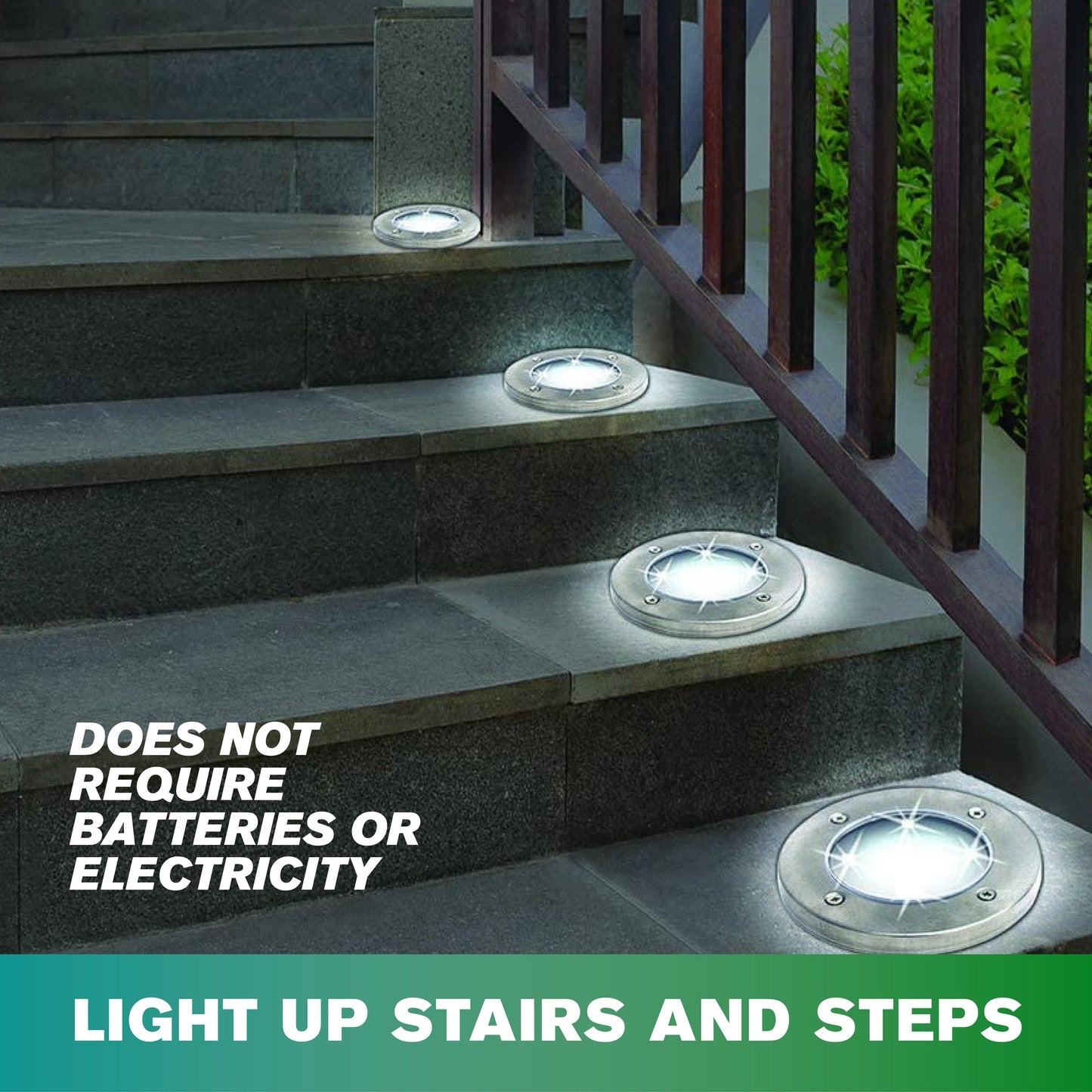 Solar Powered Lights, Stainless Steel, Swivel, Auto On/off 4pk SWDL_R