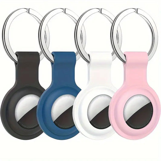 Airtag Case - Enclosed Waterproof Silicone With Keyring 4 Pk QF65584