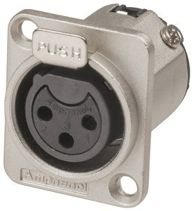 XLR Socket Chassis Mount 3 Pole PS1054