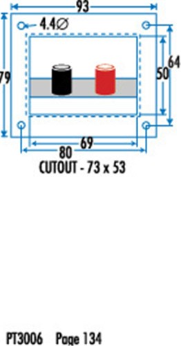 Speaker Box Terminals with Banana Sockets PT3006