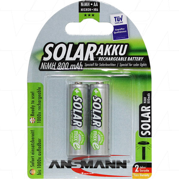 Rechargeable Battery Ansmann Aa Ni-mh 800mah Self Discharge 2pk 5035513-BP2