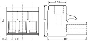 Pluggable Headers 3 Way 5mm Pluggable Terminal Plug P2813