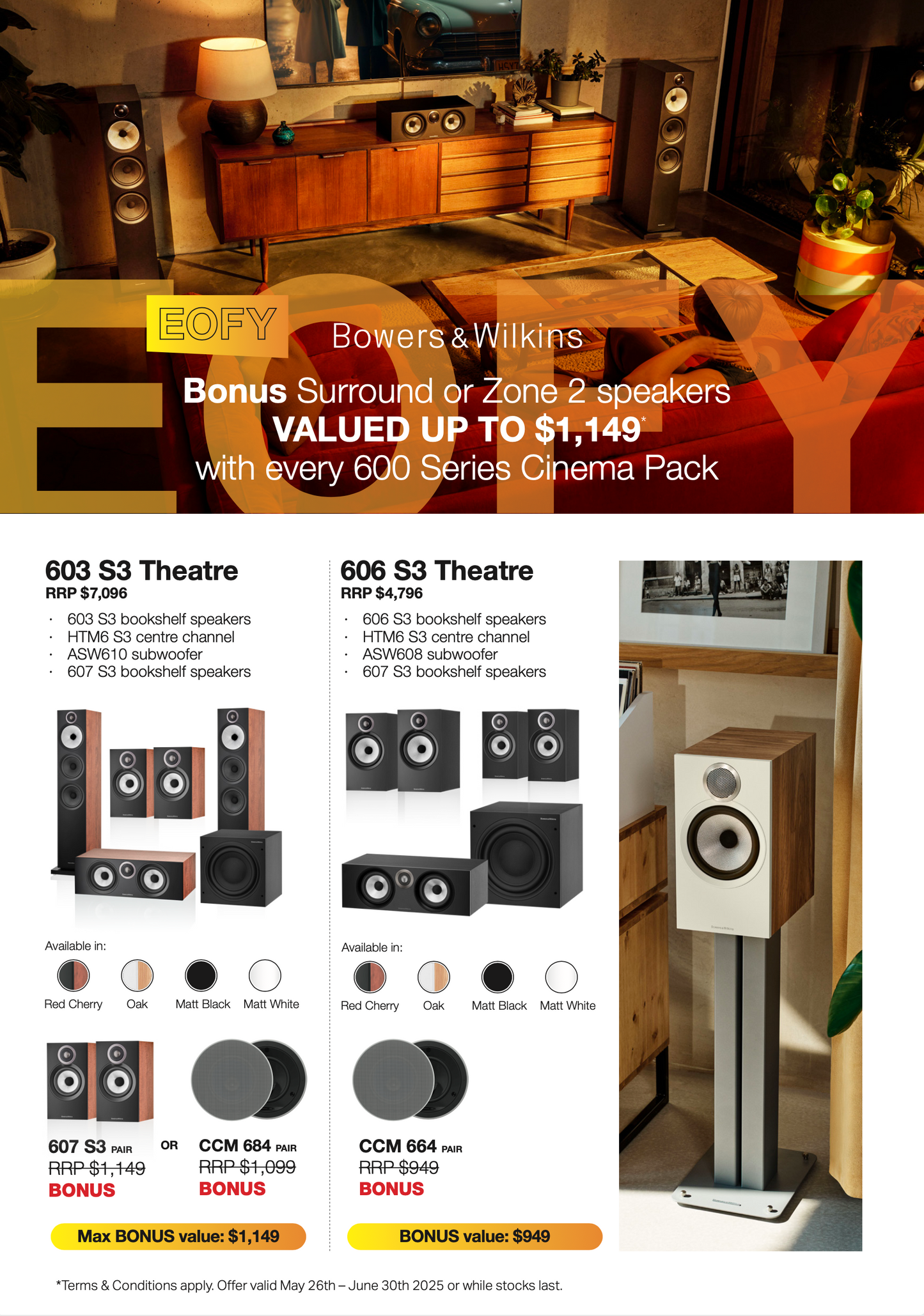 Bowers & Wilkins 603 S3 Cinema Bundle
