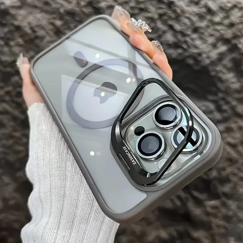iPhone 14 Case Wireless Charging, Ring Bracket, Lens Protector Clear & Blue- Yh554692/BL14
