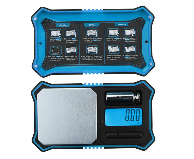 Fuzion Scales - Digital Pocket Scale - 0.01 grams x 200 grams Blue FSNBLUE200-01