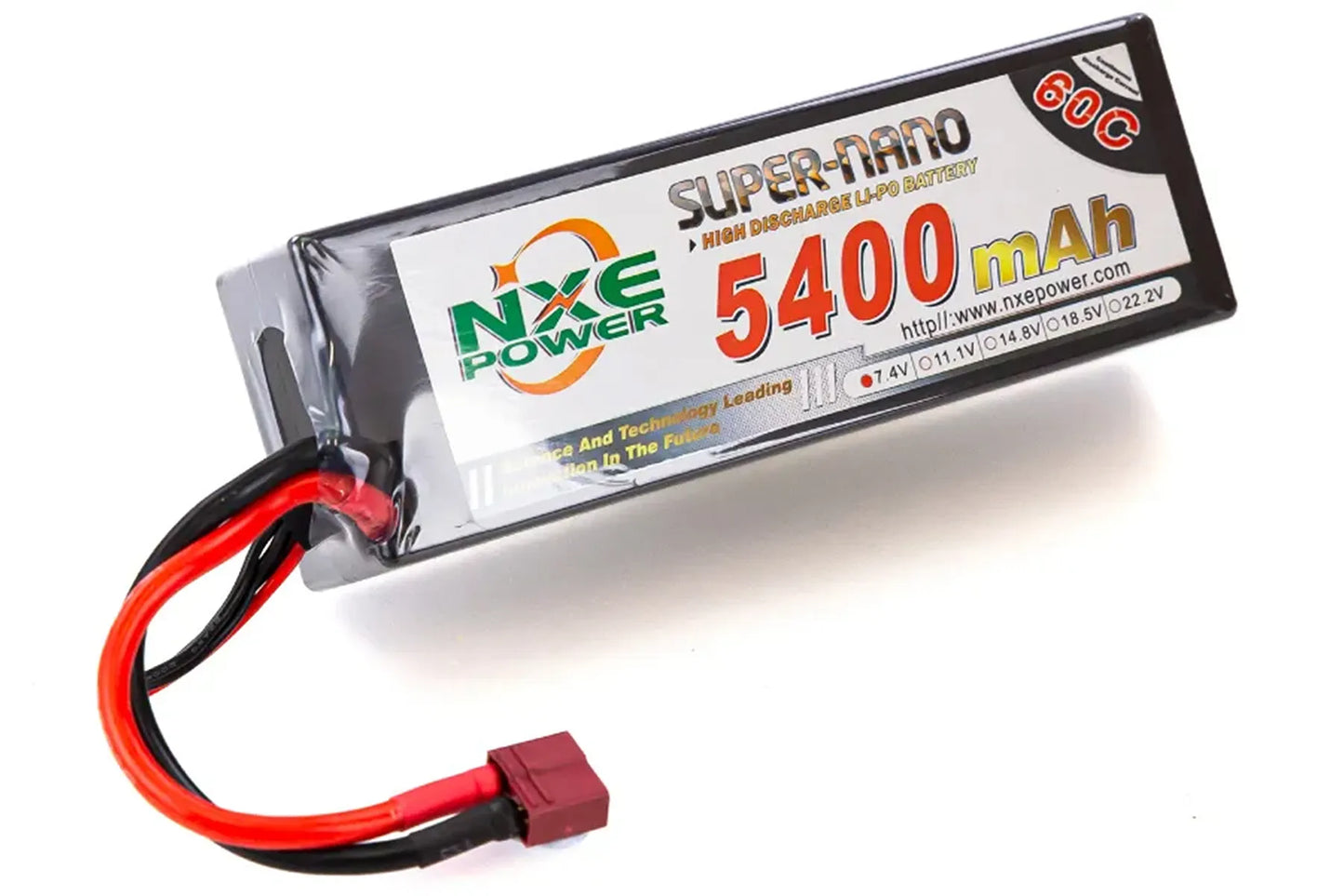 NXE 7.4v 5400mah 50c Lipo Deans Battery 5400HC502SDEAN
