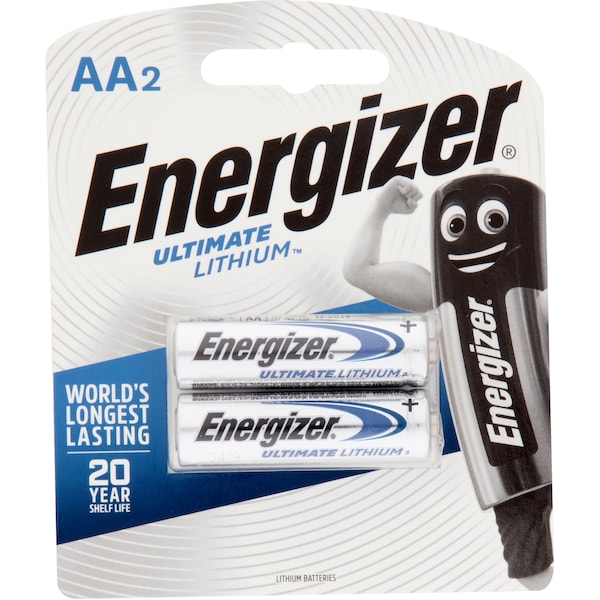 Energizer AA Ultimate Lithium Battery 2pk L91-BP2T