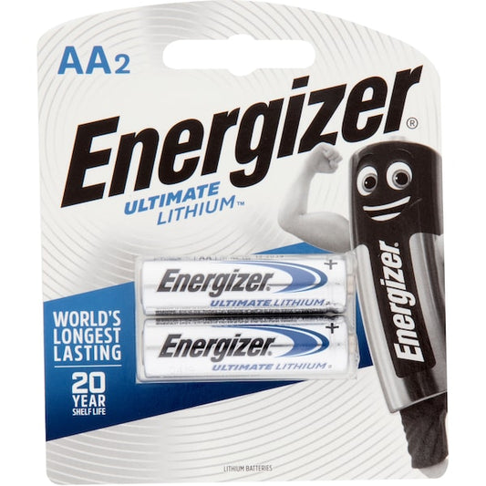 Energizer AA Ultimate Lithium Battery 2pk L91-BP2T