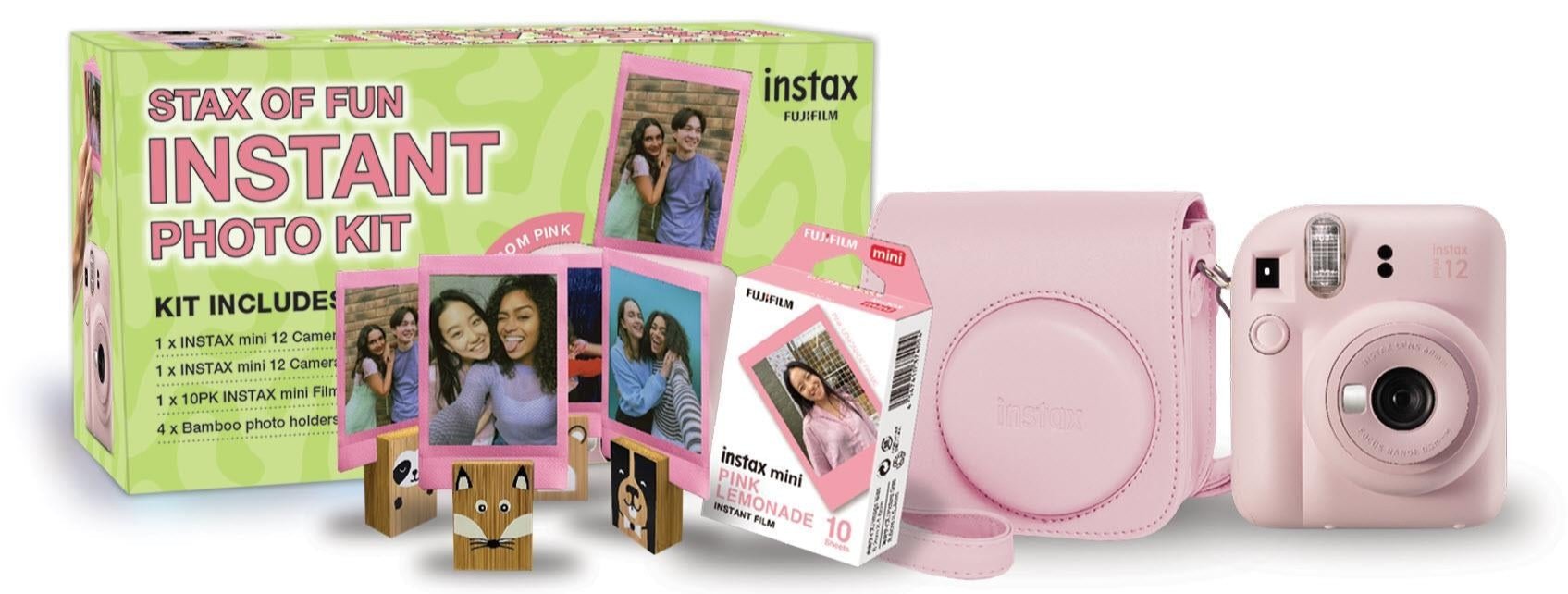 Fuji Instax Mini 12 Blossom Pink Camera Bundle 88411 – Leading