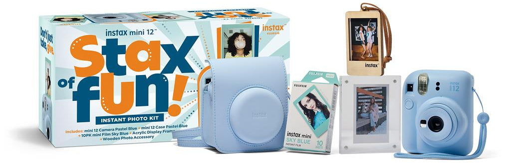 Fuji Instax Mini 12 Pastel Blue Camera Kit 88422