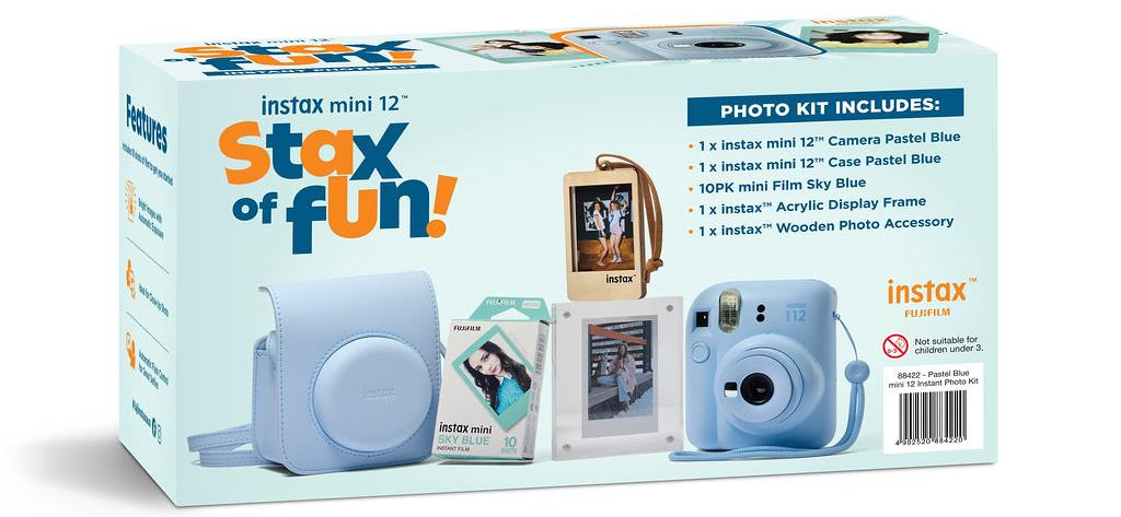 Fuji Instax Mini 12 Pastel Blue Camera Kit 88422