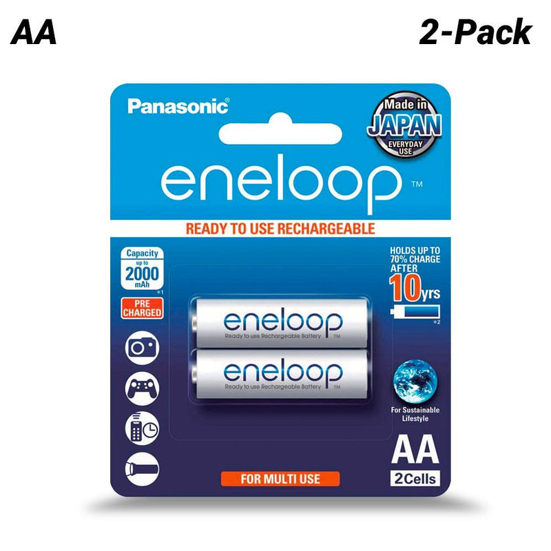 Panasonic Eneloop 2x AA Ni-mh Ready To Use Rechargeable Batteries BK-3MCCE/2BA