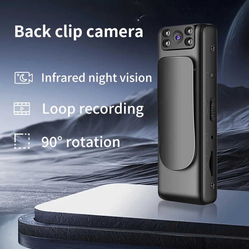 Camera Body-Worn Mini 1080p 100° Wide-angle Lens, 90° Rotatable Lens, GY1213473