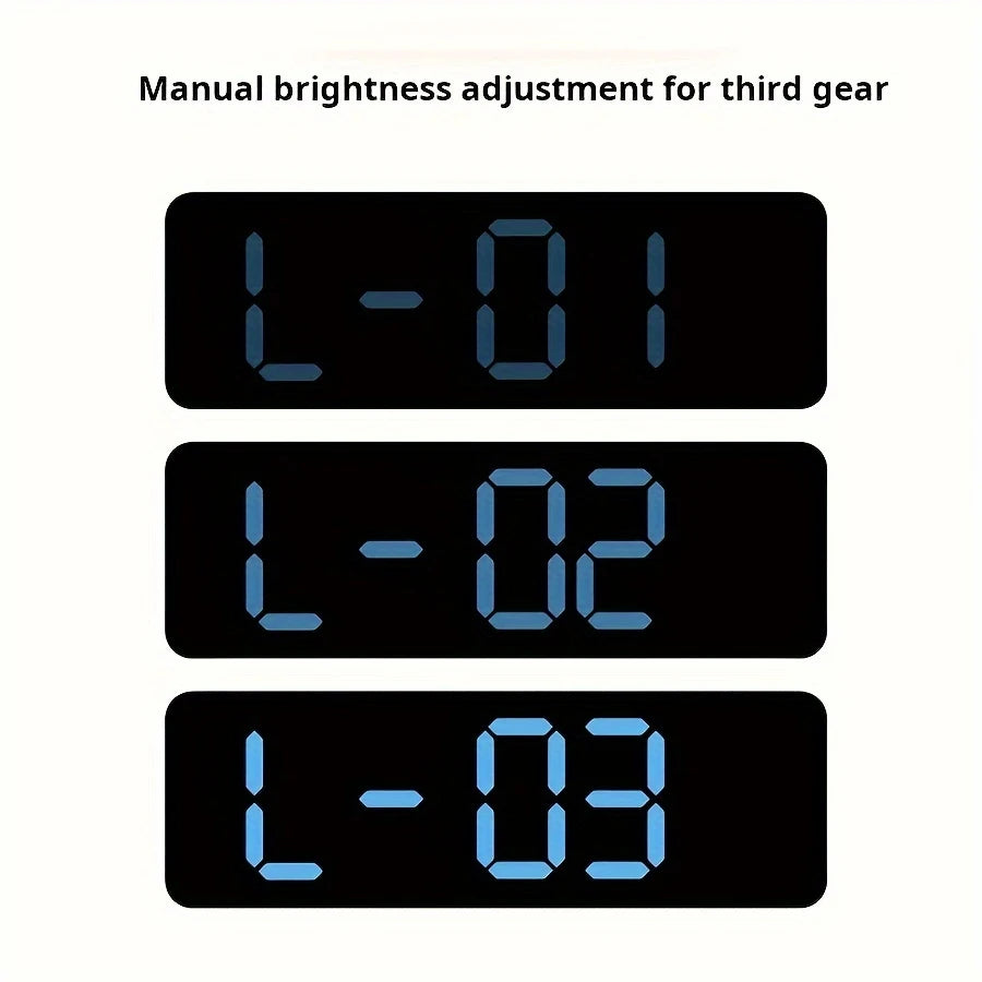 Clock Digital Green Led Dual Alarm Day Date Temp Humidity White WG403383/WG