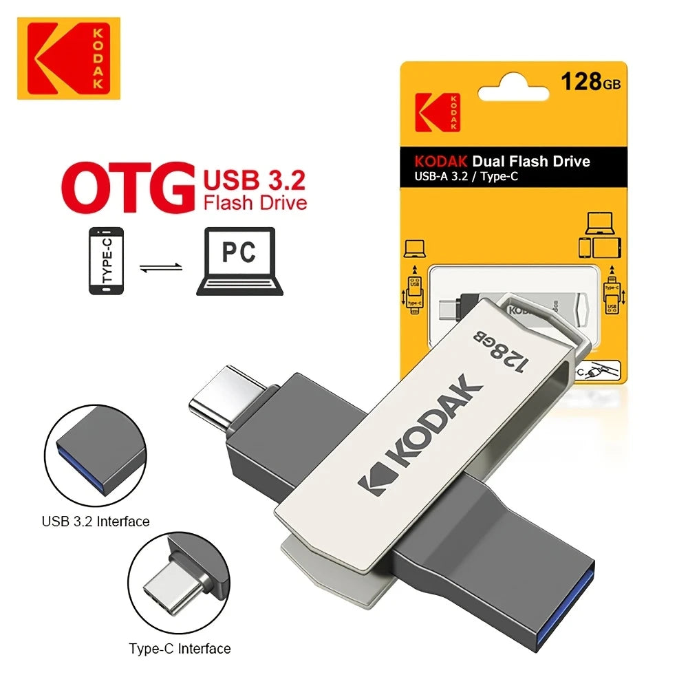 Kodak 128GB Type-C+USB3.2 Dual Interface Flash Drive EP2835923/128