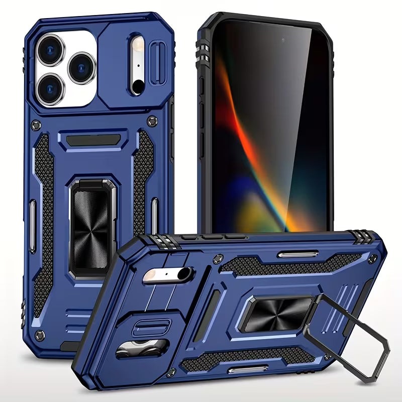 Iphone 15 Shockproof Case With 360° Holder Blue LH1073258/Bl15