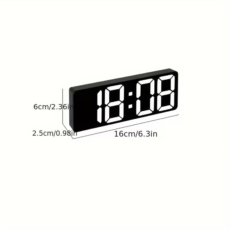 Clock Digital Led Alarm 12/24h Usb Pwd Black Qd1090732/b