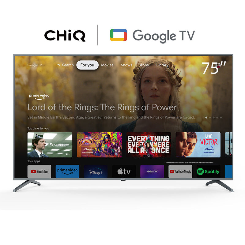 CHIQ 75" 4k Google TV Netflix Youtube Chromecast HDMI 2.1 U75F8TG