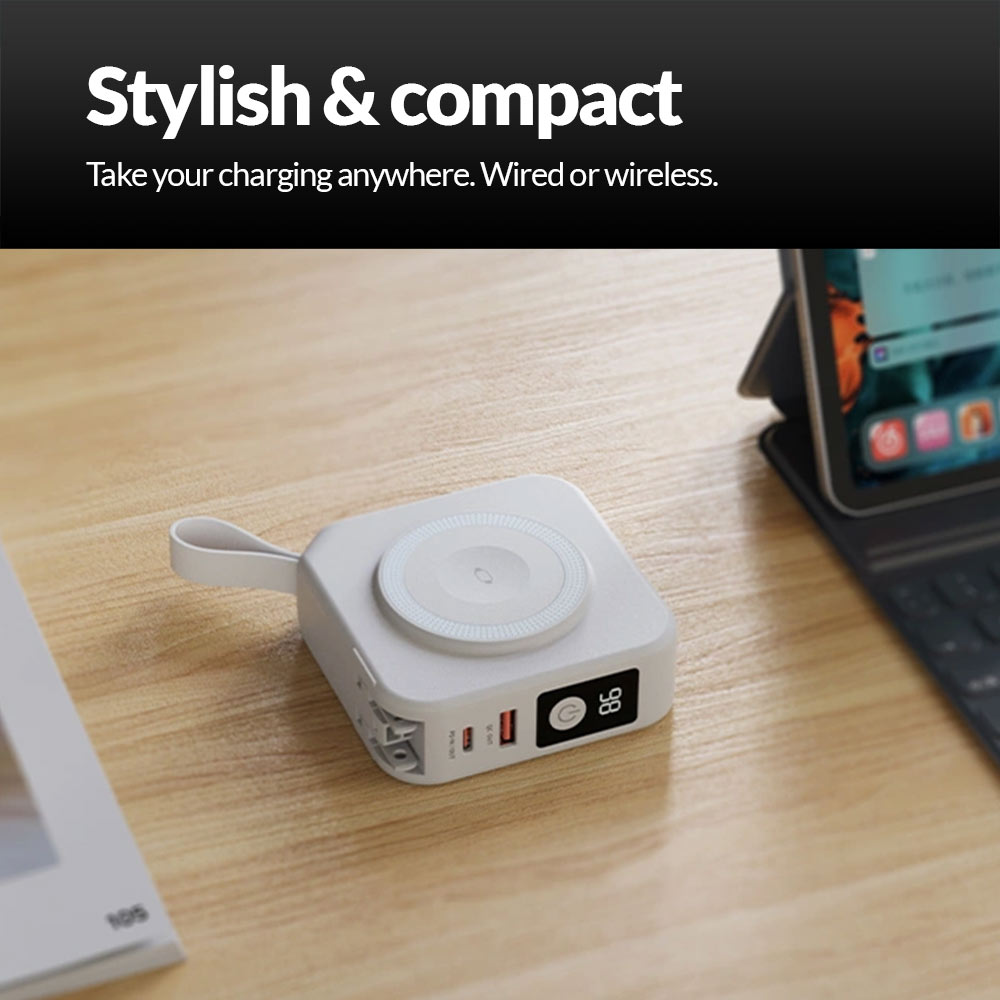 Travel USB 20W PD Charger And Wireless Power Bank A0319A