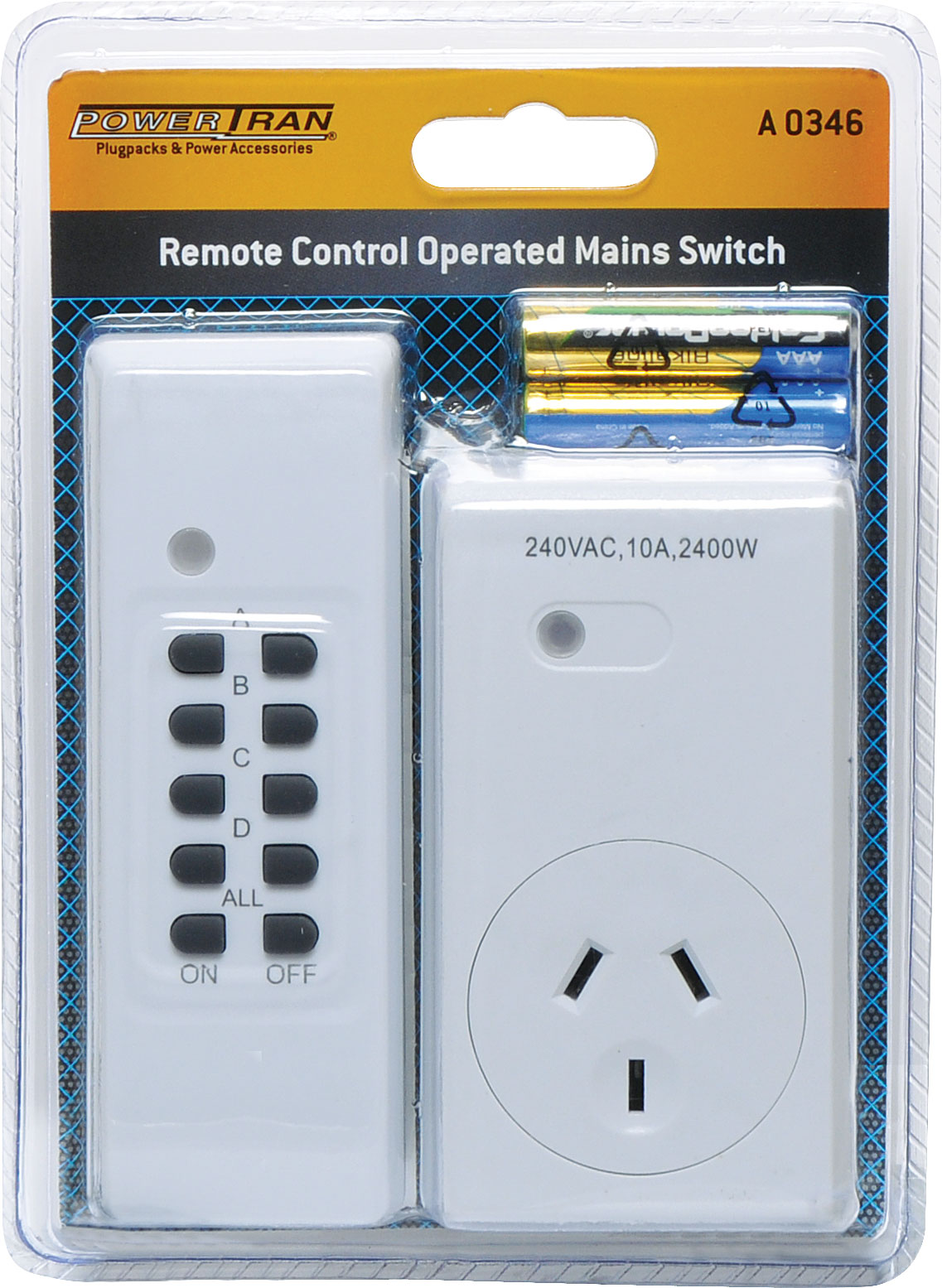 Remote Control Mains Operated 240V Switch A0346
