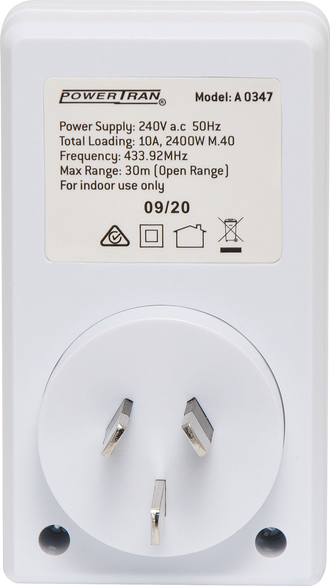 Remote Control Mains Operated Switch Extra for A0346 A0347