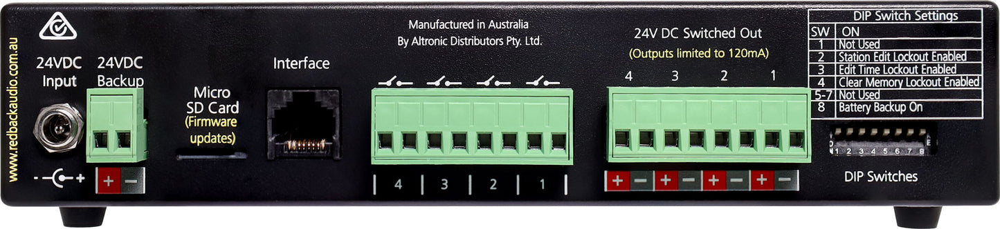 Fire Evacuation 50 Event 4 Output 24 Hour 7 day Timer A1709