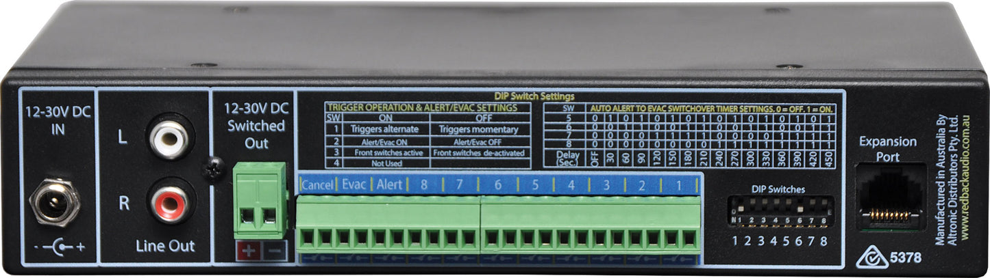 Audio Message Players 8 Way MP3 Message Player With Alert/Evac A1741B