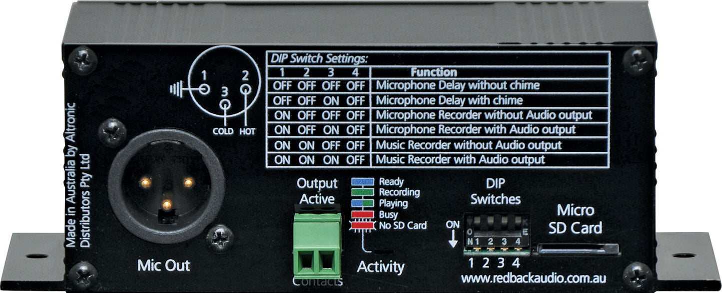 Paging Systems Microphone Delay/Mic-Line Recorder A1760