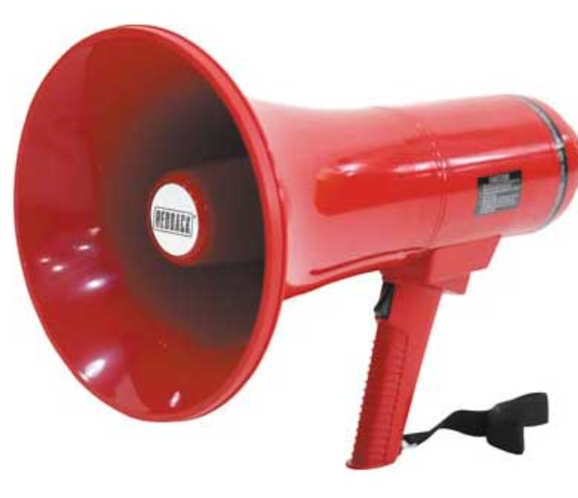 Fire Evacuation Alert Evacuation Megaphone 25W (35W Max) Rechargeable Red A1982B