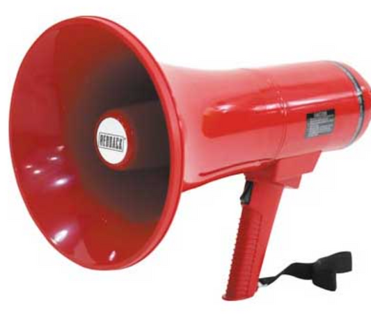 Fire Evacuation Alert Evacuation Megaphone 25W (35W Max) Rechargeable Red A1982B