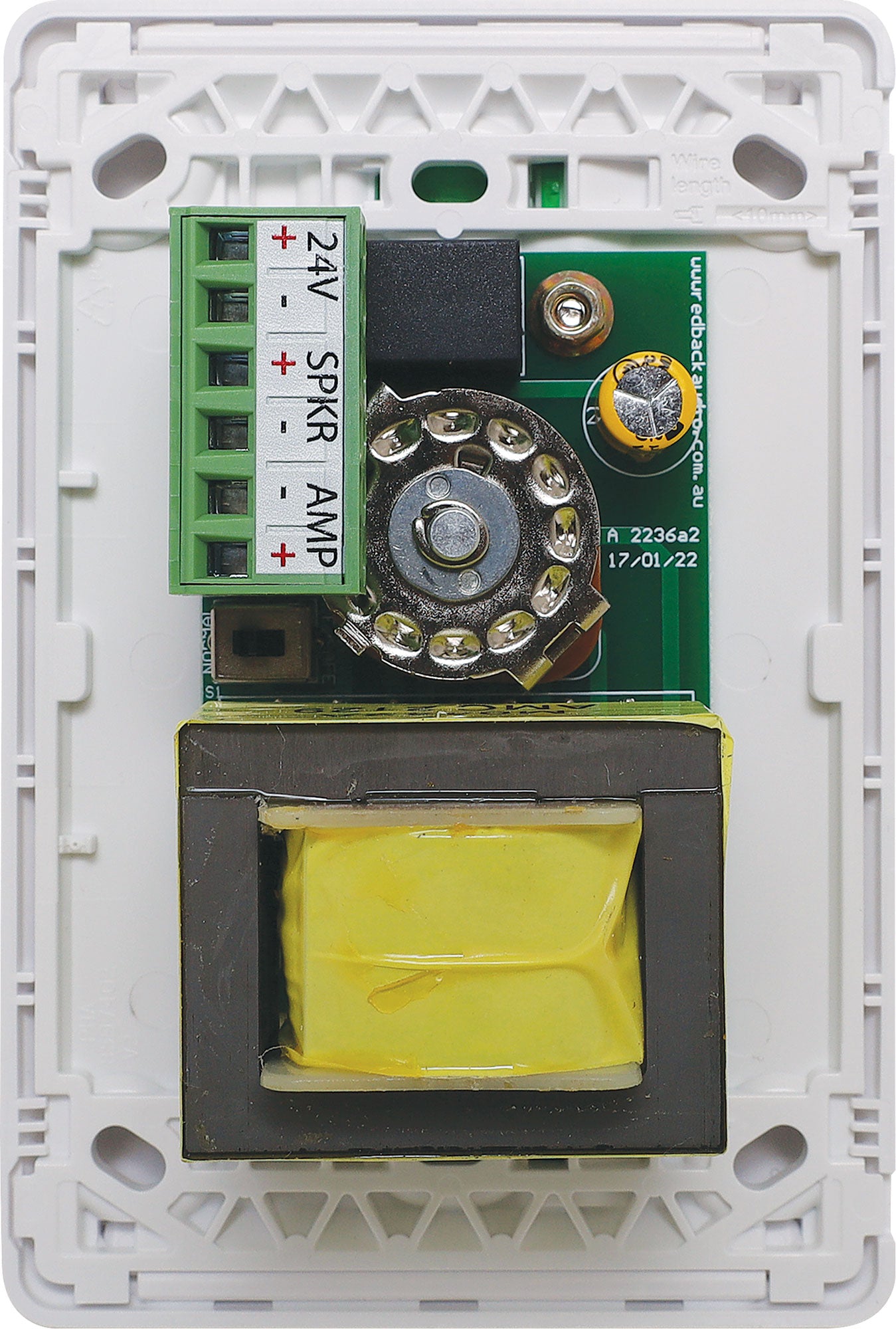 Volume Control 40W 100V Line Clipsal Pro - Vertical White A2236