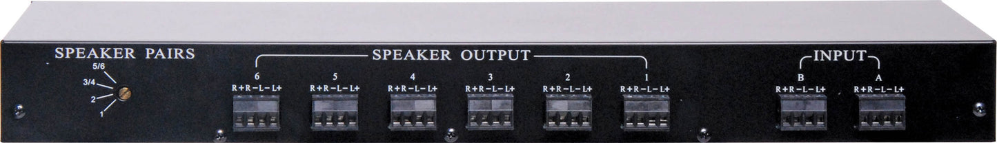 Speaker Switcher with Volume Control 6 Zone 100W A2387