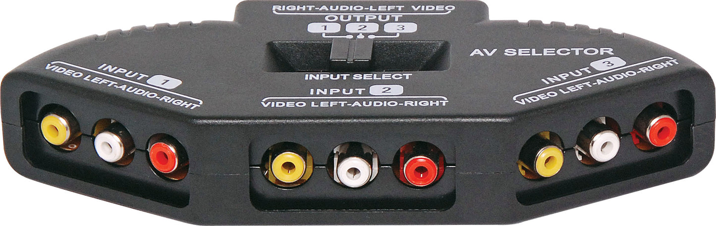 RCA Signal Switcher Stereo Composite 3 Way A3057