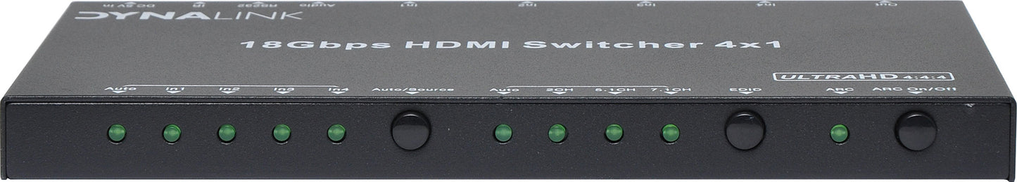 HDMI Switcher 4 Way 4K HDMI Switcher With Audio Extractor & RS232 A3082