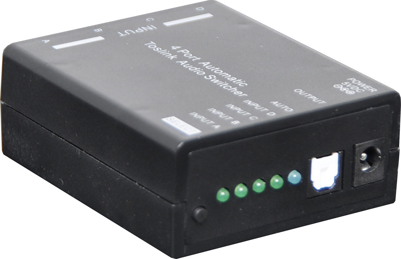 Toslink Switcher S/PDIF 4 Way Auto A3212