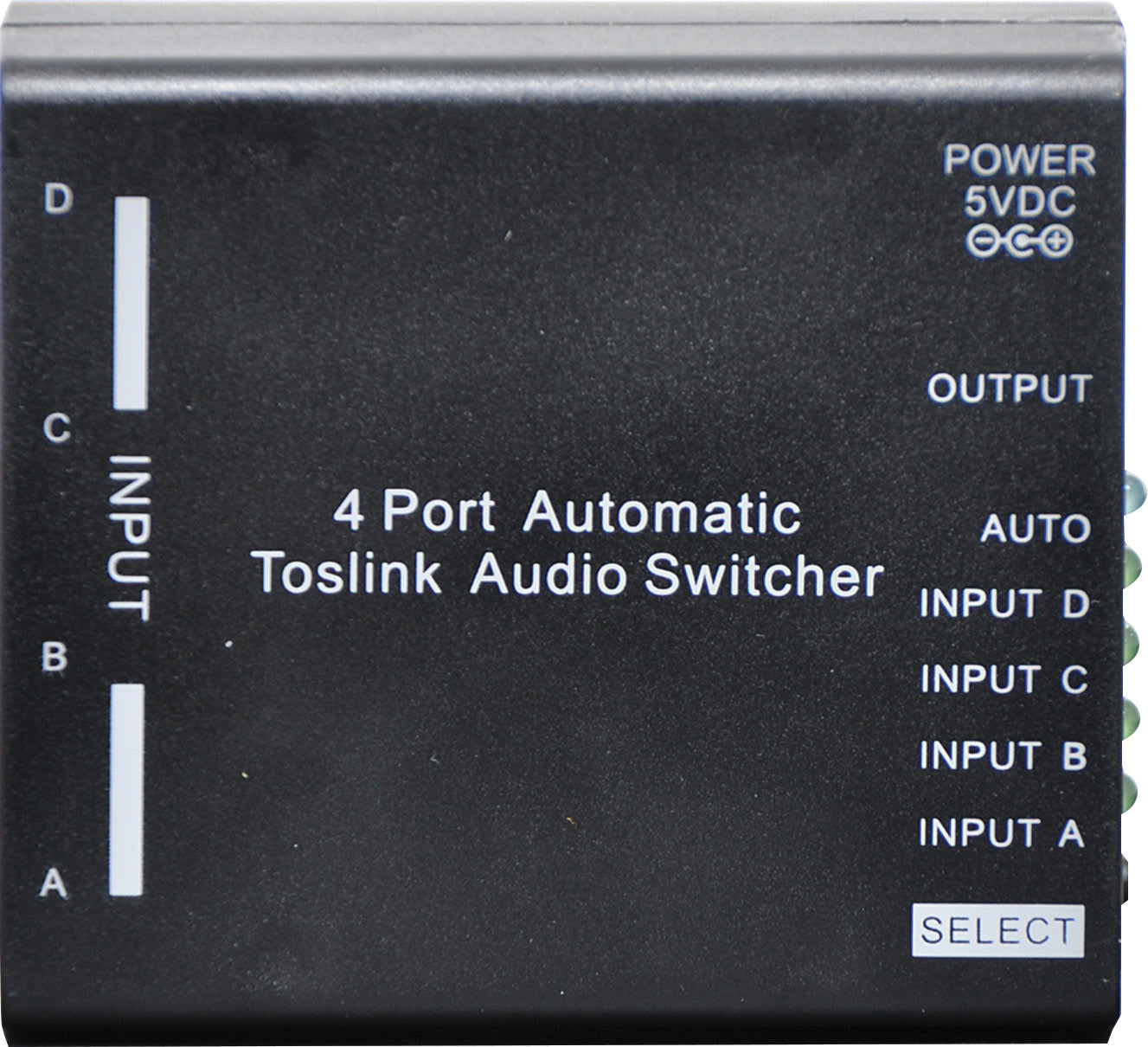 Toslink Switcher S/PDIF 4 Way Auto A3212