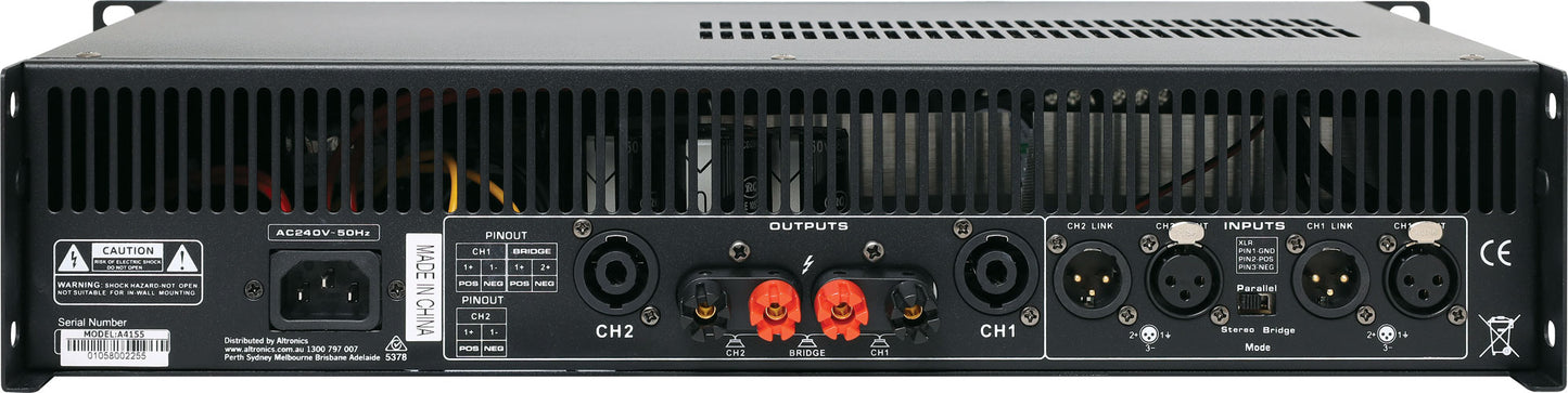 Amplifiers PA Amplifier Stereo/Bridgeable 2x150W A4155