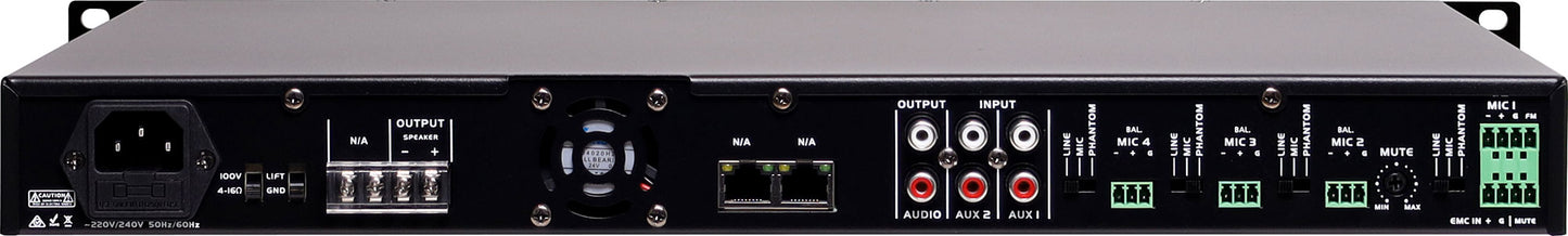 Redback Compact Pa Mixer Amplifier 100v Class D Bluetooth 240w A4262c