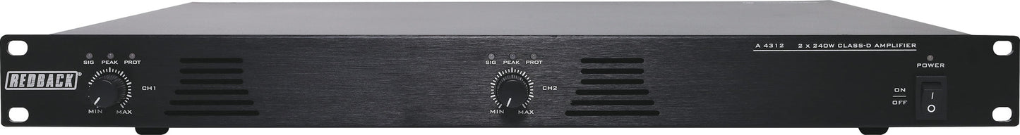 Amplifiers 2 x 240W Class D Public Address (PA) Amplifier A4312