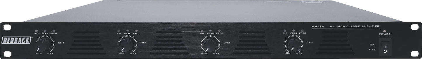 Public Address (PA) Amplifier 4 x 240W Class D A4314
