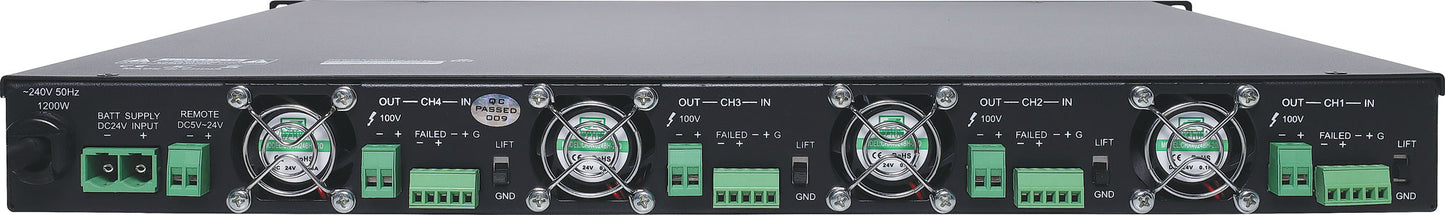Public Address (PA) Amplifier 4 x 240W Class D A4314