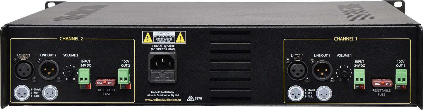 Amplifiers Phase5 Boost Public Address (PA) 2x125W Amplifier A4372