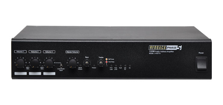 Redback Public Address Amplifier (PA) 125W 4 Input A4377A
