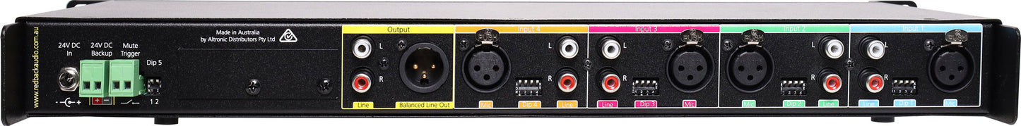 Mixers 4 Input PA Mixer With Fire Muting A4437