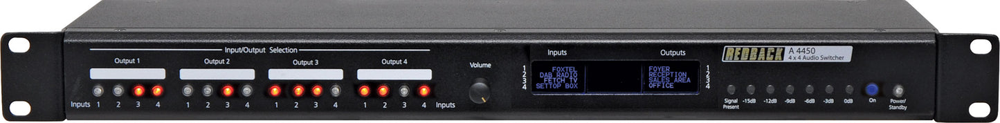 Matrix Mixer Switch 4x4 Audio Source A4450